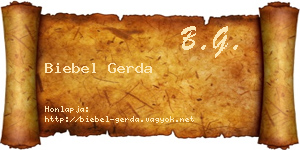 Biebel Gerda névjegykártya